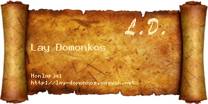 Lay Domonkos névjegykártya